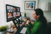 Woman in a Virtual Meeting
