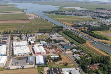 Work site by river