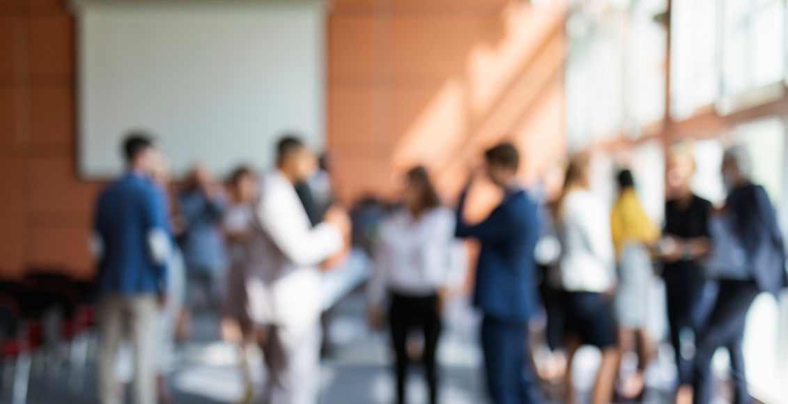 People networking at an event