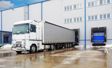 Semi Truck at docking station