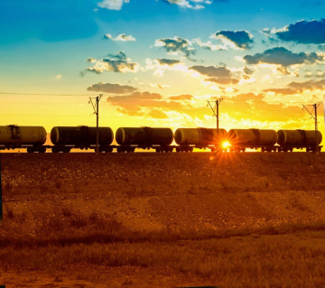 tanks on a train