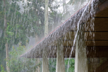 rain running off a roof